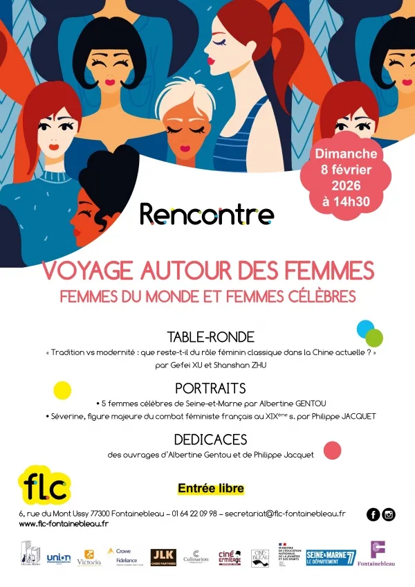 FLC-Poster Reise um die Frauen - Treffen Frauen der Welt und berühmte Frauen Sonntag, 8. Februar 2026