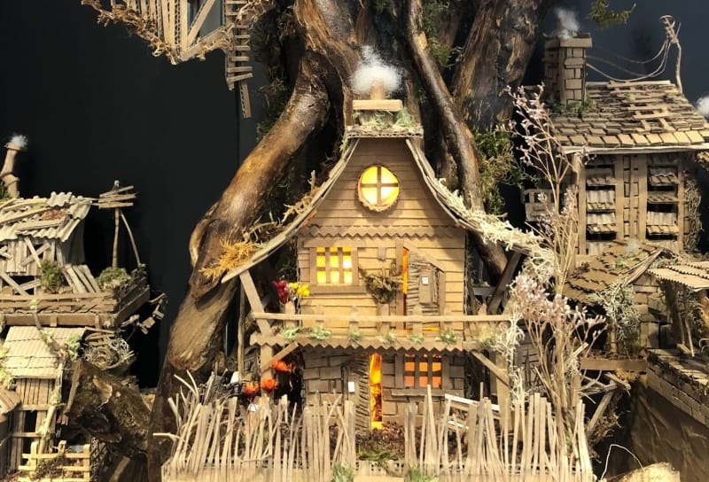 Maquettes de carton de François Blanquet - Exposition Villages reves - FLC Fontainebleau
