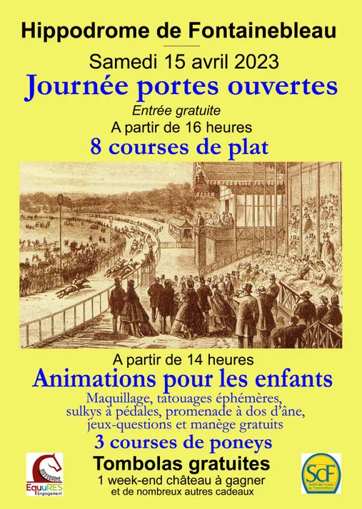 Hippodrome de la Solle in the forest of Fontainebleau, open day april 2026