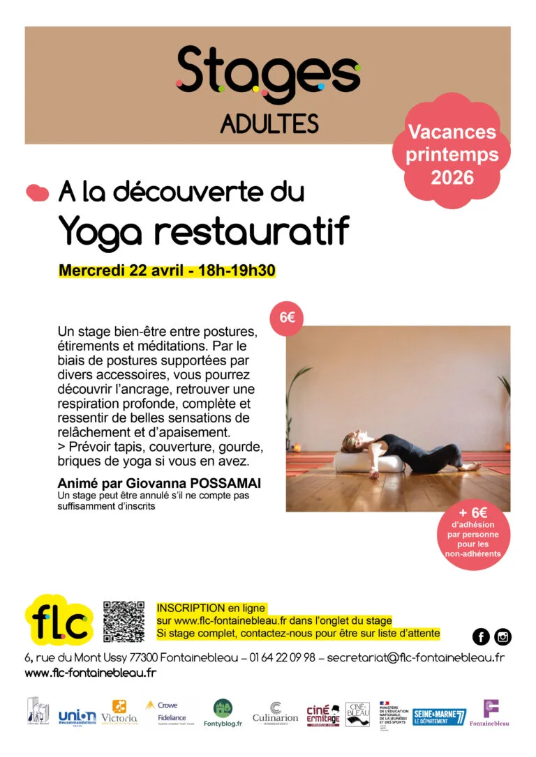 FLC Stage Restorative Yoga - Fontainebleau 22. April 2026