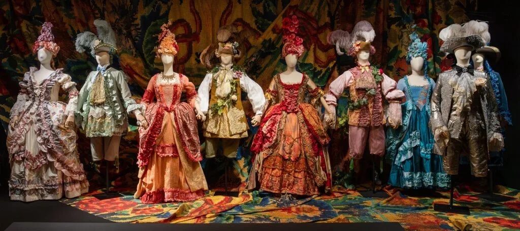 Stage costume by Christian Lacroix on display at the Château de Fontainebleau