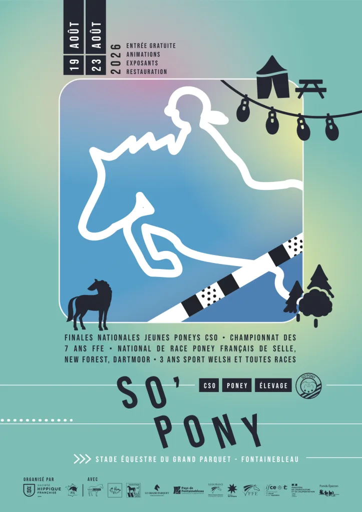 Affiche du So'Pony 2026 au Grand Parquet de Fontainebleau