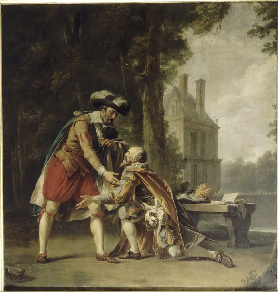 Henri IV et Sully a Fontainebleau, exposition Le panache des Lumieres au chateau