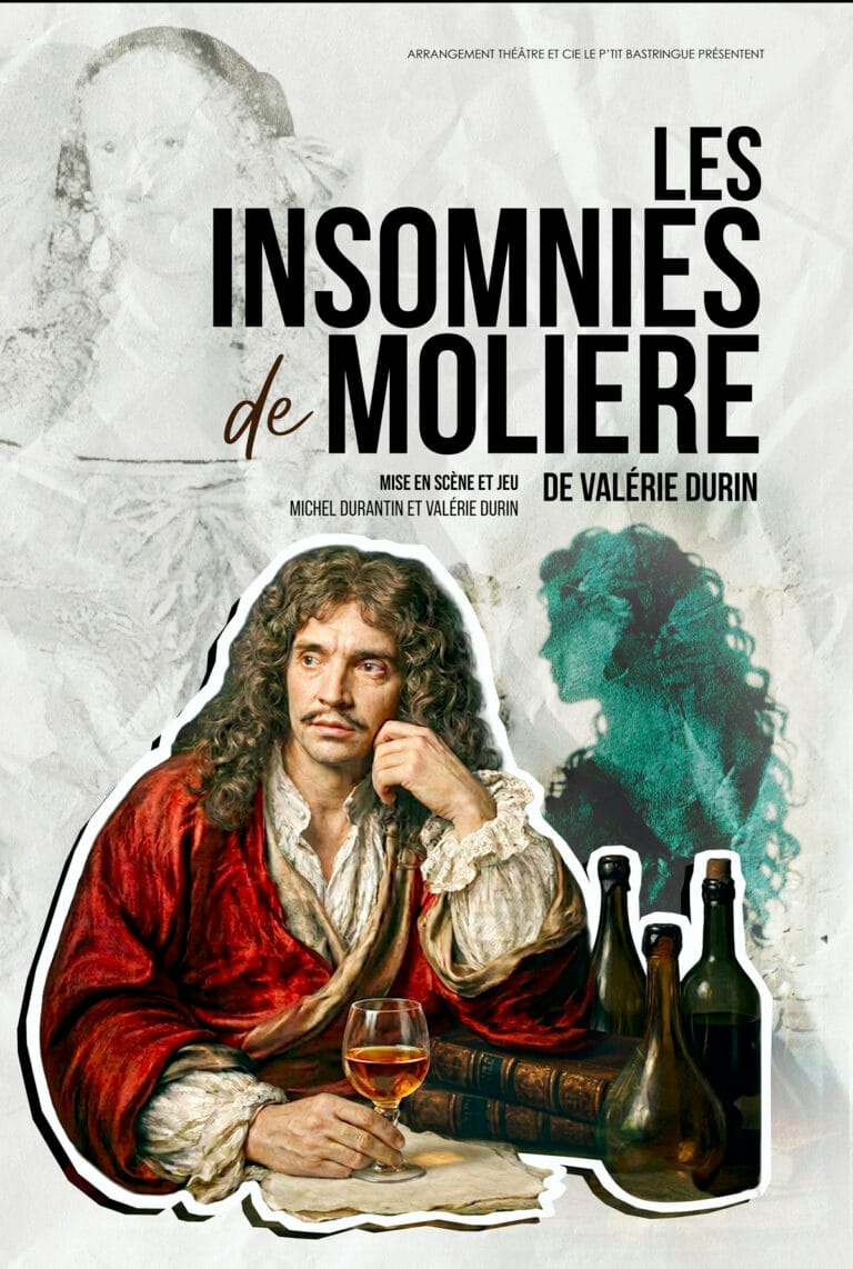 Affiche du spectacle Les insomnies de Molière à l'Âne Vert Théâtre de Fontainebleau les 31 octobre et 1er novembre 2026