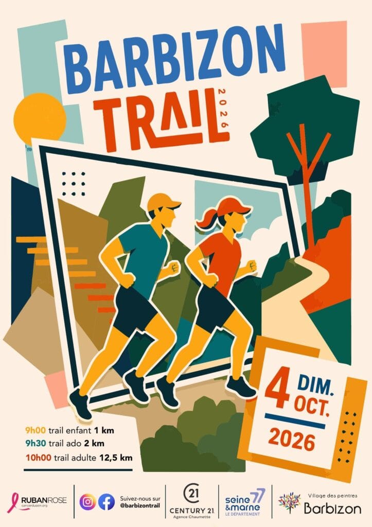 Barbizon Trail 2026, courses enfants et trail adulte de 12,5 km en forêt