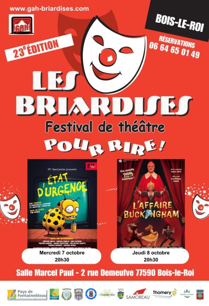 Festival de théâtre Les Briardises 2026 à la salle Marcel Paul de Bois-le-Roi