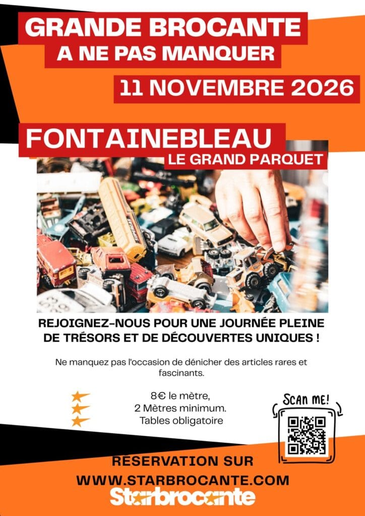 Grande brocante du 11 novembre 2026 au Grand Parquet de Fontainebleau