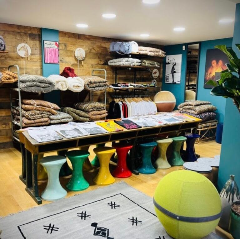 Cushions, stools and decorative items at Maison Madeleine Fontainebleau