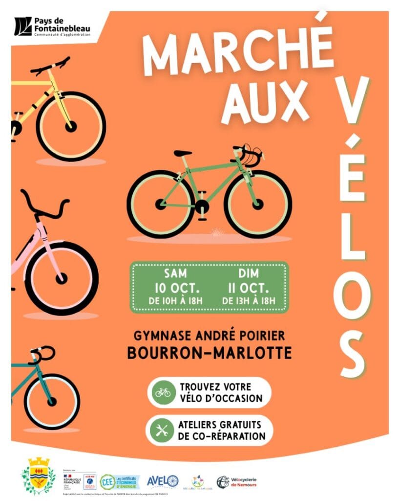Marché aux vélos d'occasion au gymnase André Poirier de Bourron-Marlotte