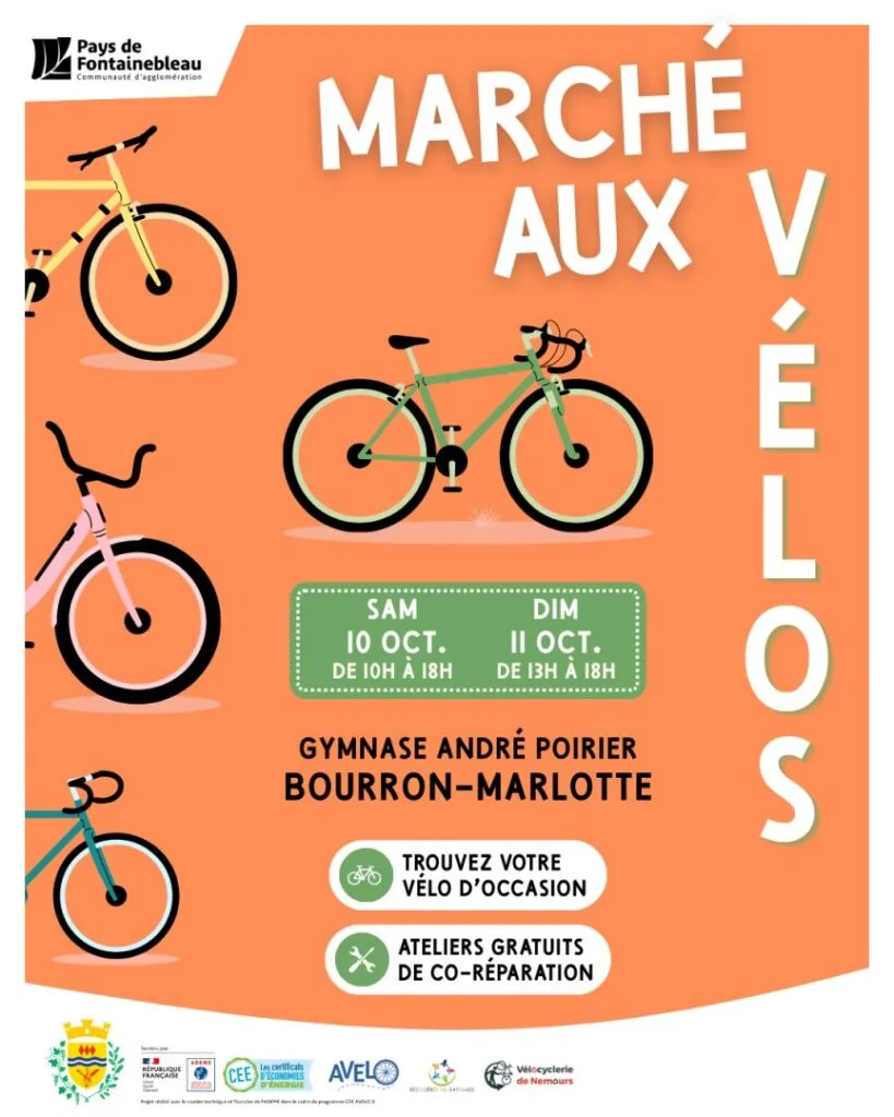 Marché aux vélos d'occasion au gymnase André Poirier de Bourron-Marlotte