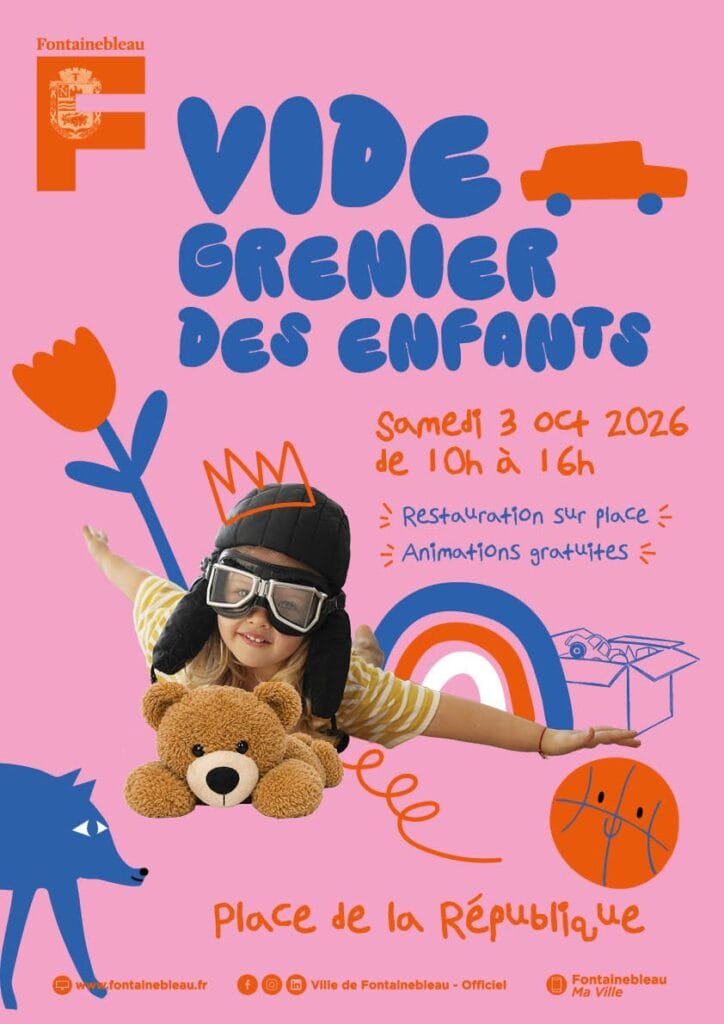 Vide-grenier des enfants place de la République à Fontainebleau, octobre 2026