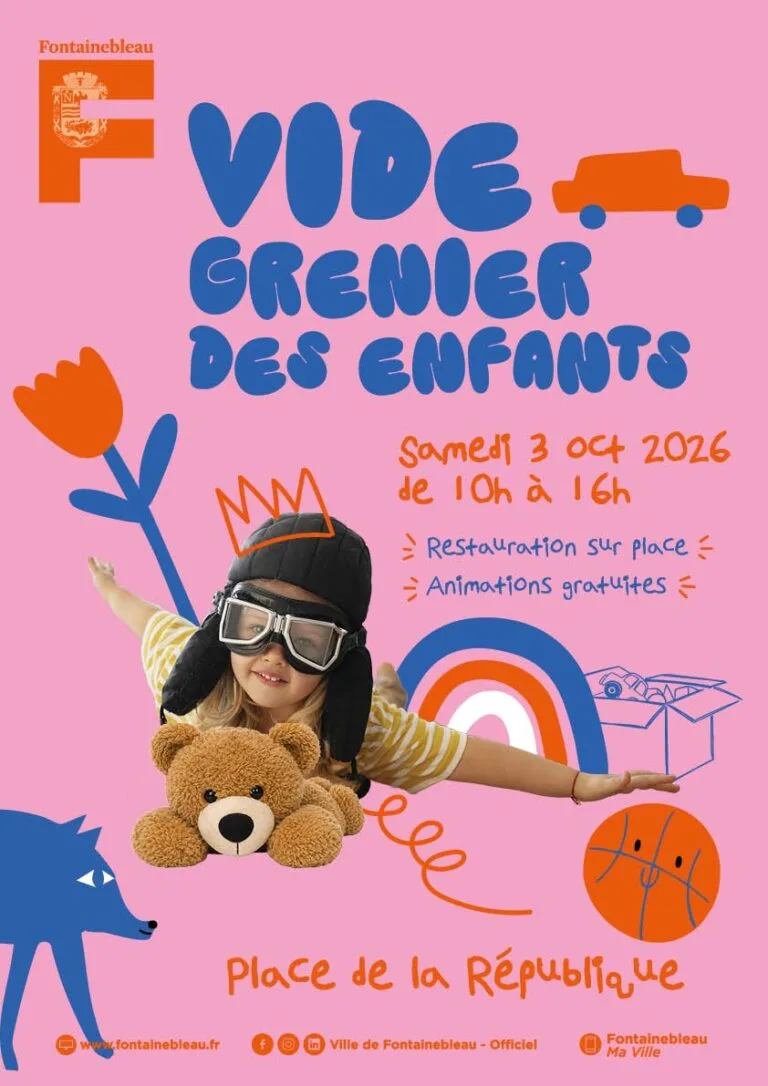 Children’s car boot sale at Place de la République in Fontainebleau (3 October 2026)
