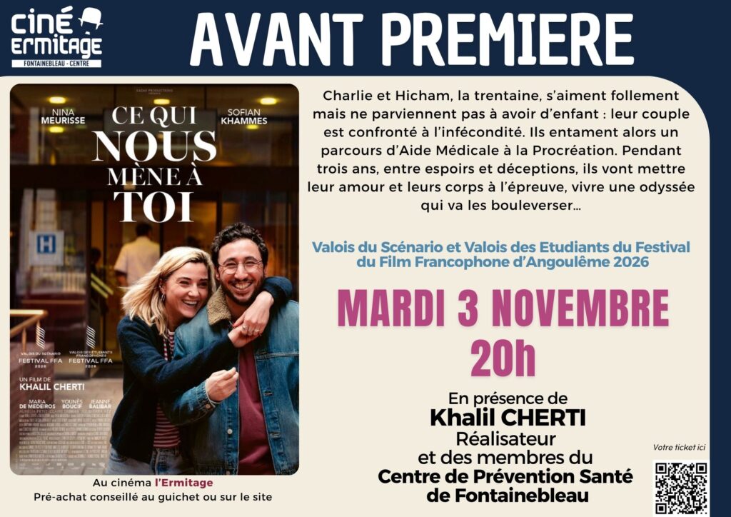 Avant-première Ce qui nous mène à toi de Khalil Cherti au cinéma l’Ermitage, 3 novembre 2026