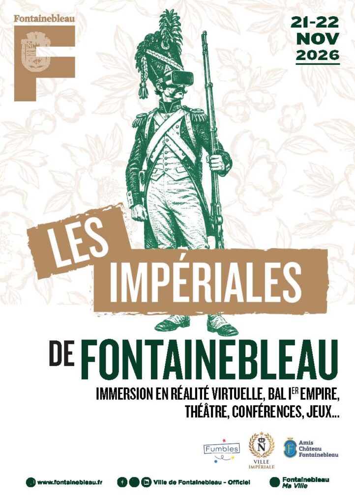 Affiche des Impériales de Fontainebleau, week-end napoléonien des 21 et 22 novembre 2026