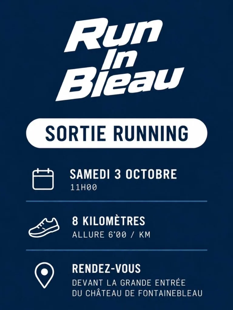 Run in Bleau: an 8 km run starting from Fontainebleau Castle (3 October 2026)
