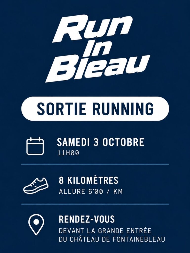Run in Bleau, sortie running devant le château de Fontainebleau, 3 octobre 2026